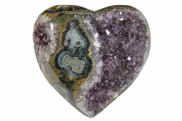 Dark Purple Amethyst Heart - Uruguay #171999
